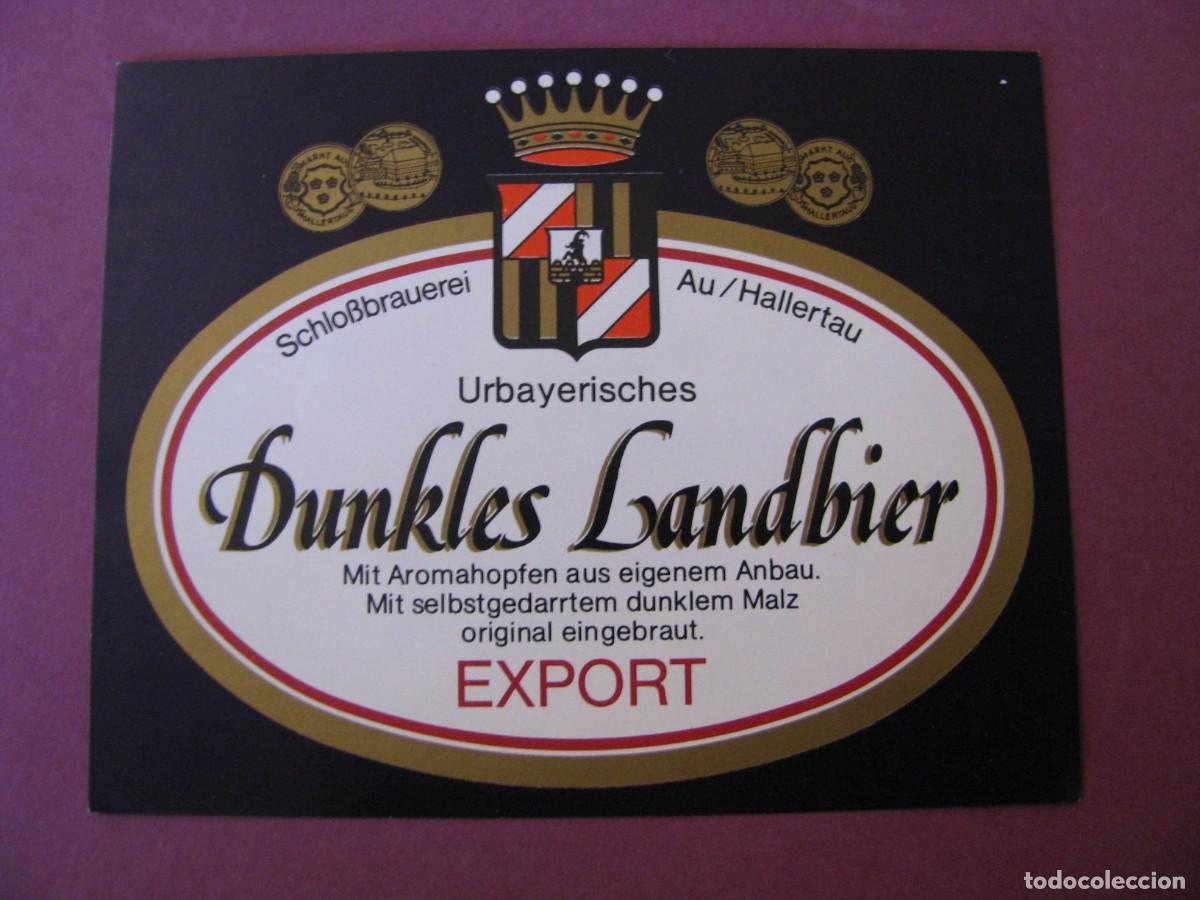 Etiquetas antiguas: ETIQUETA DE CERVEZA URBAYERISCHES DUNKLES LANDBIER, ALEMANIA