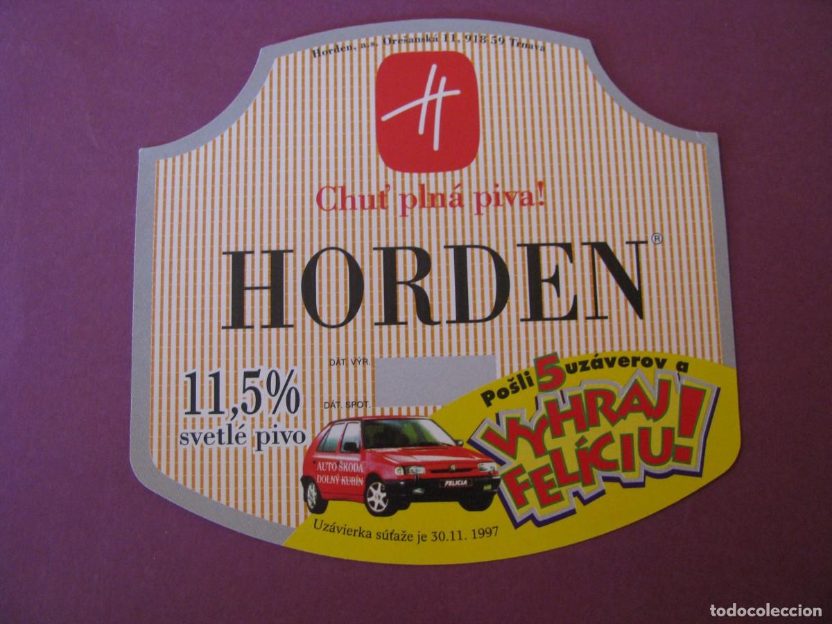 Etiquetas antiguas: ETIQUETA DE CERVEZA HORDEN ESLOVAQUIA. SVETLE PIVO 11,5%