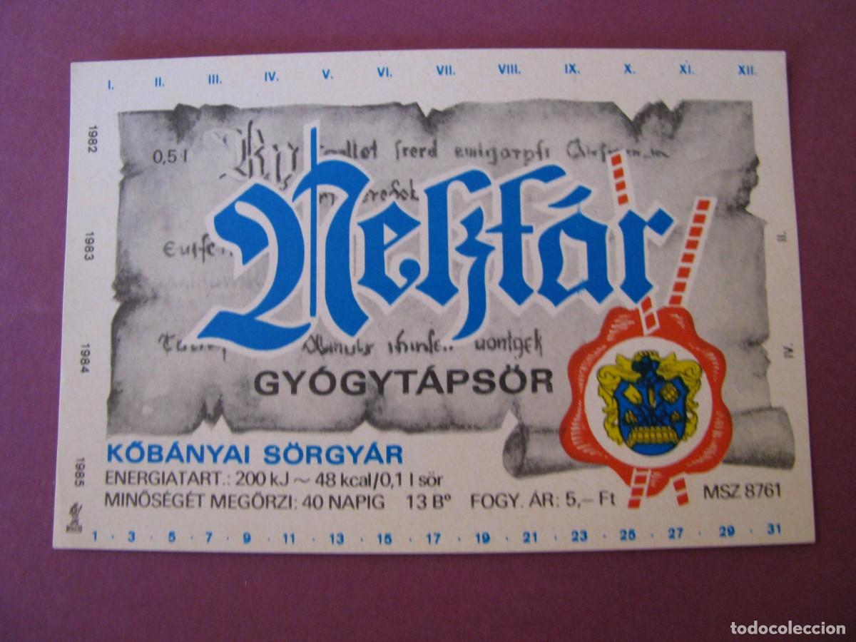 Etiquetas antiguas: ETIQUETA DE CERVEZA NEKTAR GYOGYTAPSOR, HUNGRIA. A&Ntilde;OS 1980