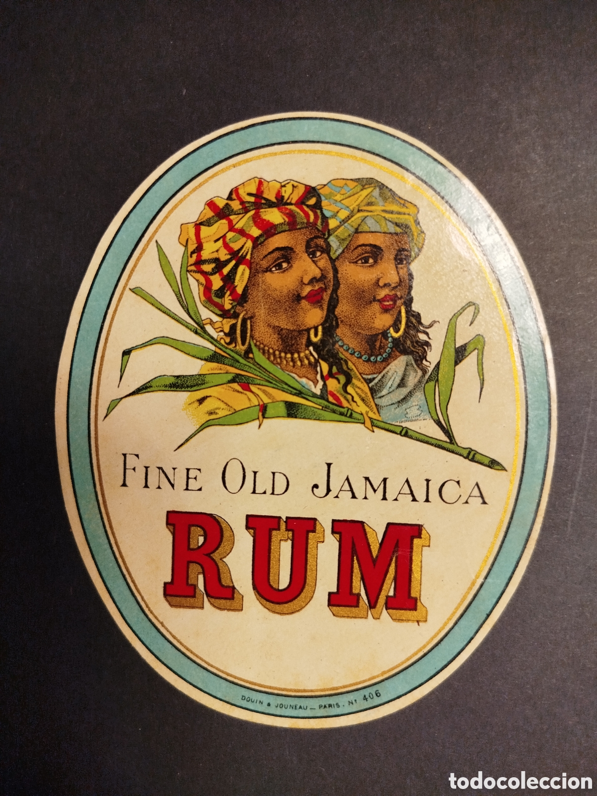 Etiquetas antiguas: ETIQUETA ANTIGUA RHUM FINE OLD JAMAICA PAR&Iacute;S