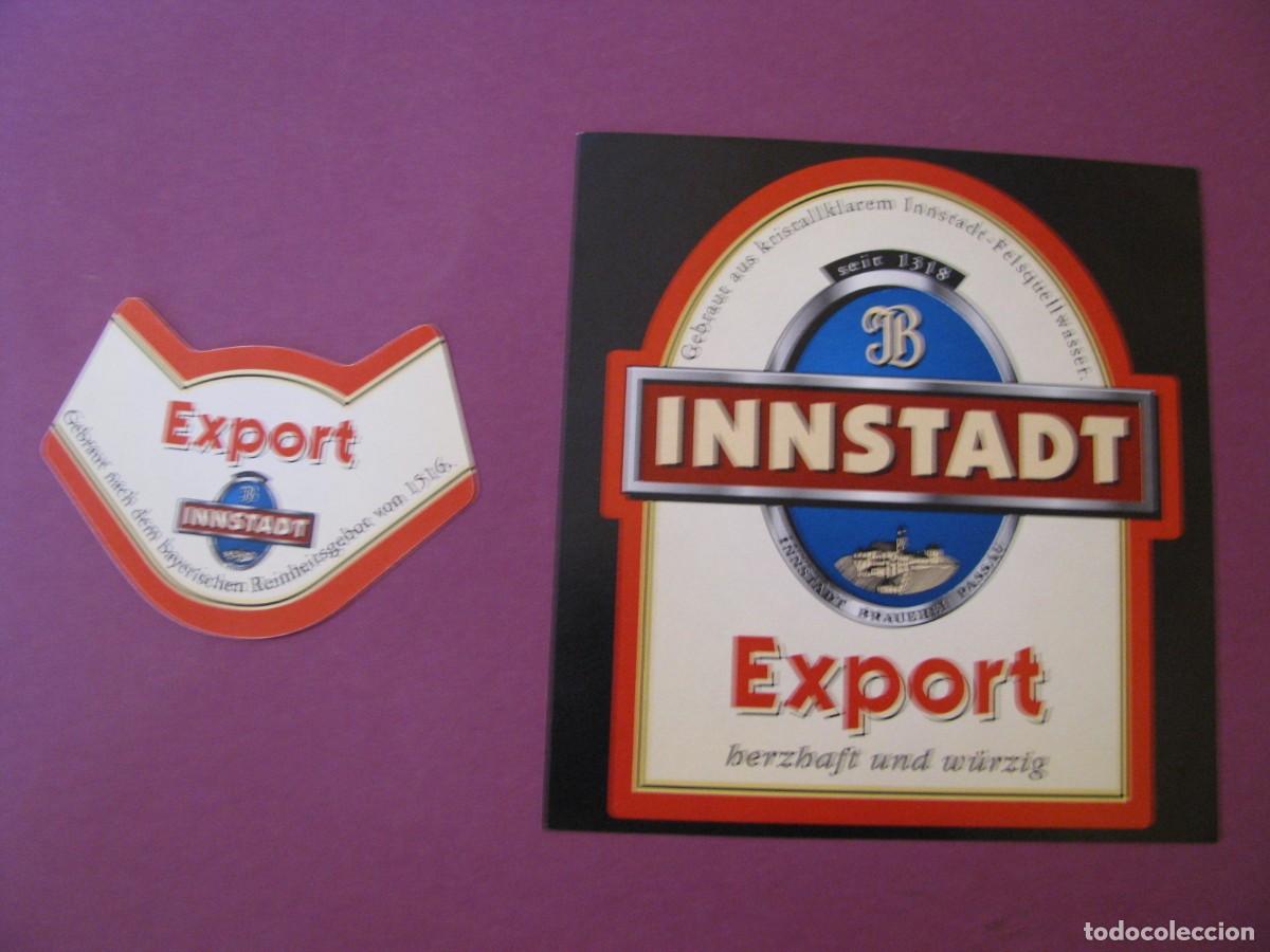 &Eacute;tiquettes anciennes: ETIQUETA Y COLLARIN DE MARCA INNSTADT, ALEMANIA. CERVEZA EXPORT