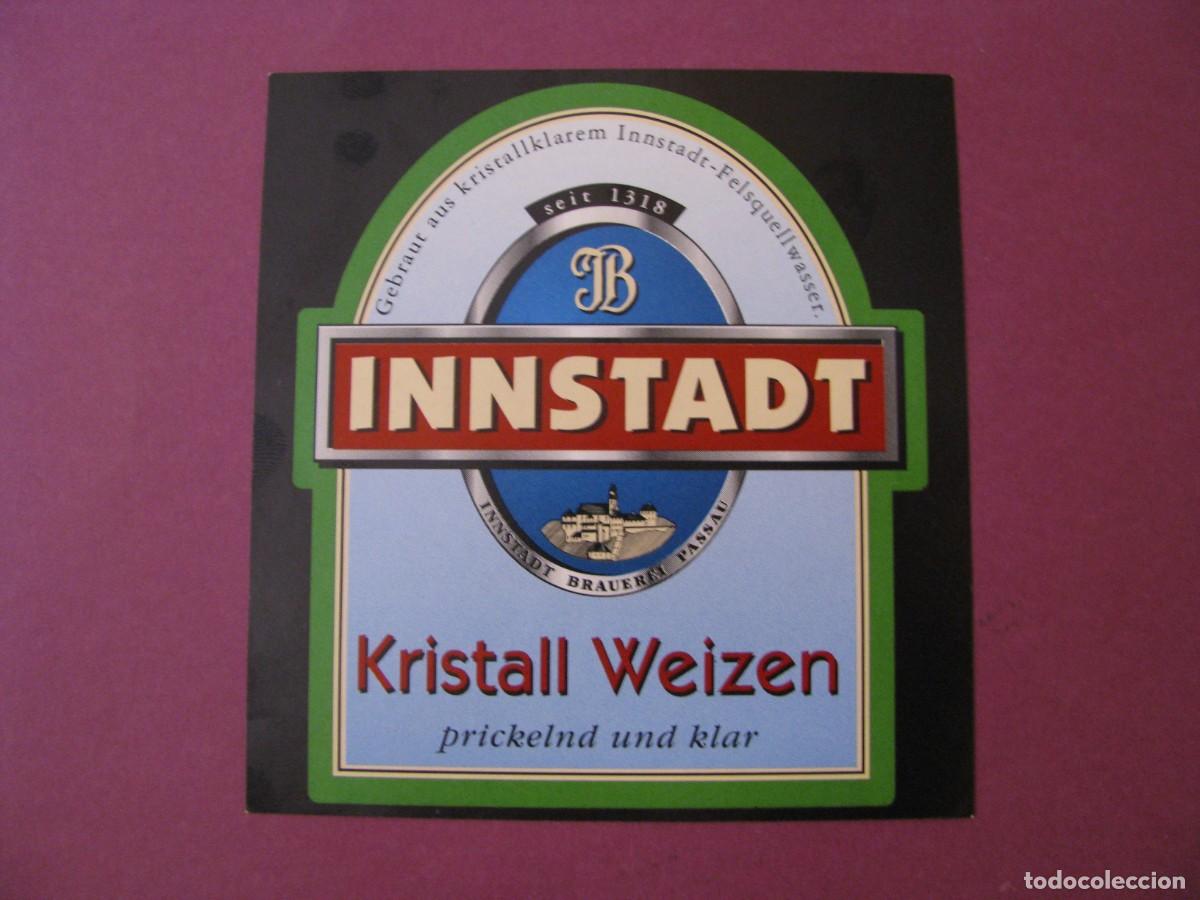 &Eacute;tiquettes anciennes: ETIQUETA DE MARCA INNSTADT, ALEMANIA. CERVEZA KRISTALL WEIZEN