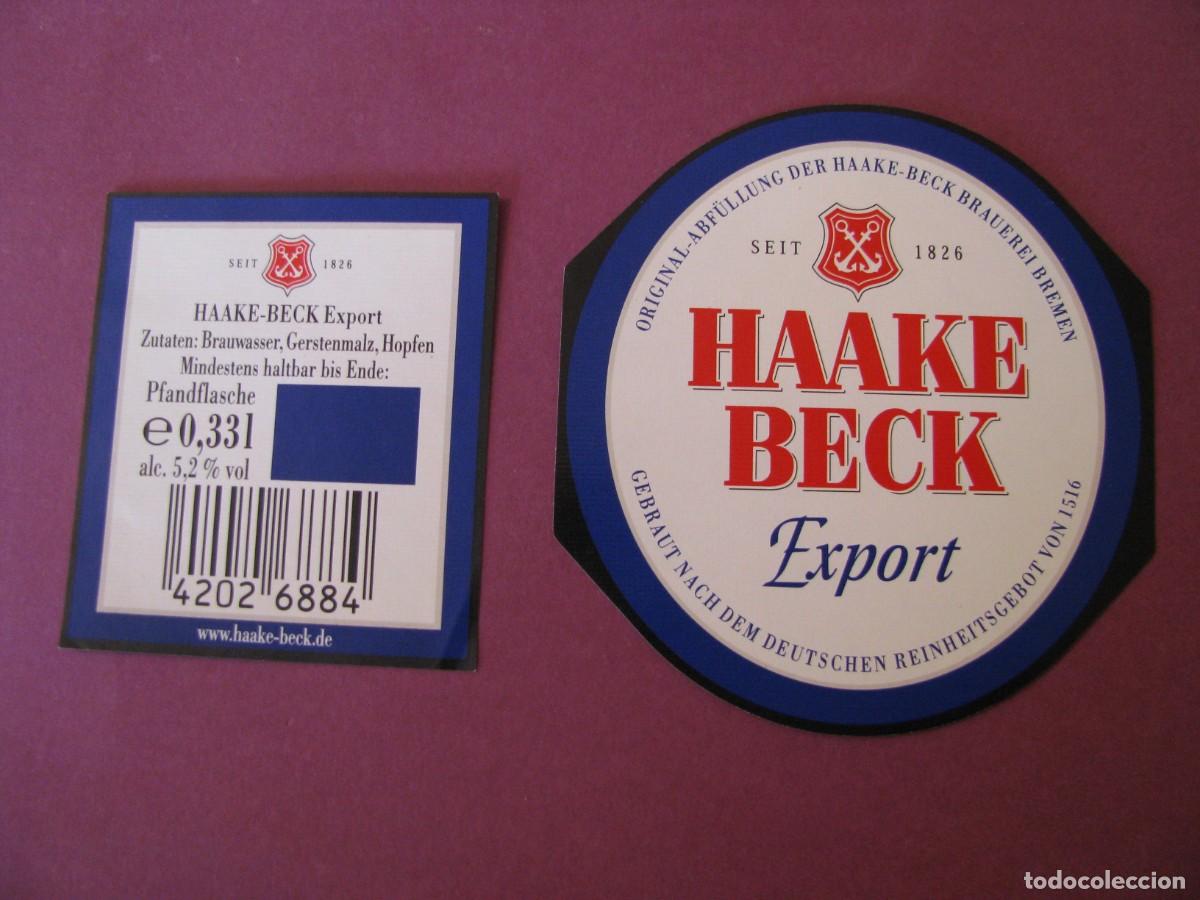 Etiquetas antiguas: ETIQUETAS DE CERVEZA HAAKE BECK. EXPORT