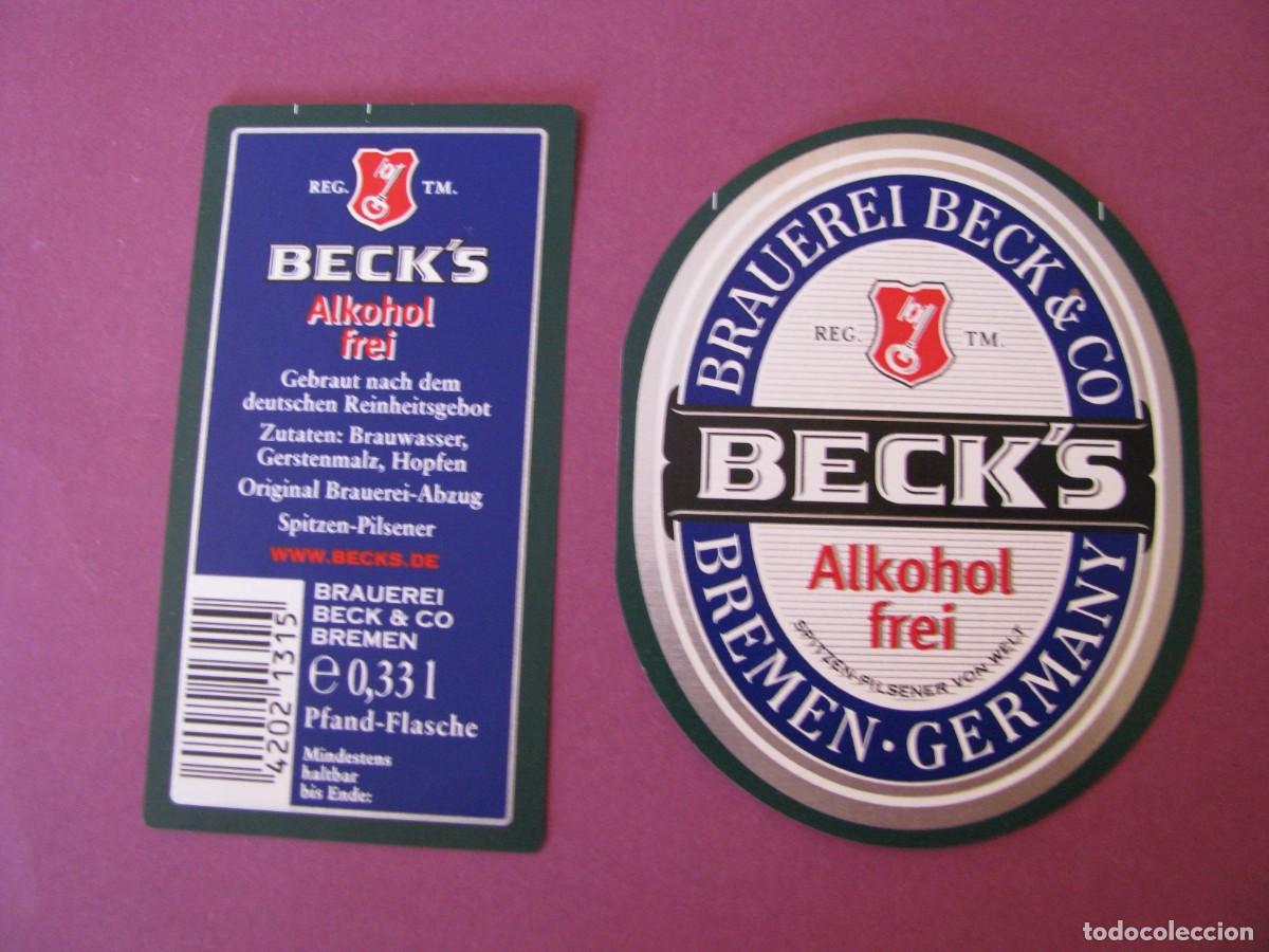 Etiquetas antiguas: ETIQUETAS DE CERVEZA BECK'S. SIN ALCOHOL