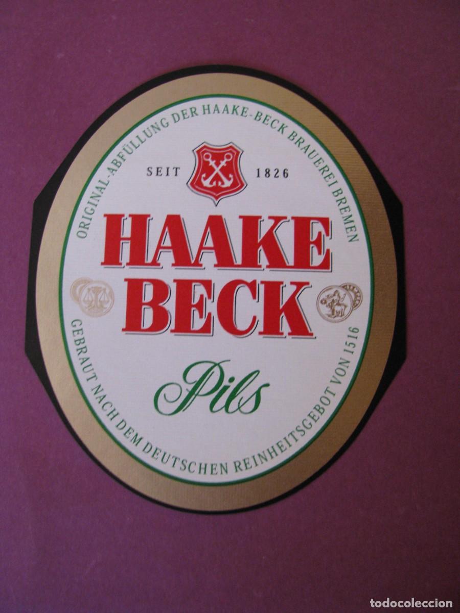Etiquetas antiguas: ETIQUETA DE CERVEZA HAAKE BECK. PILS
