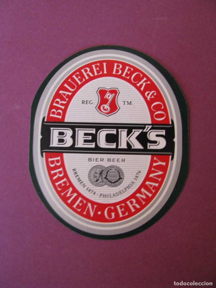 Etiquetas antiguas: ETIQUETA DE CERVEZA BECKS - Foto 1