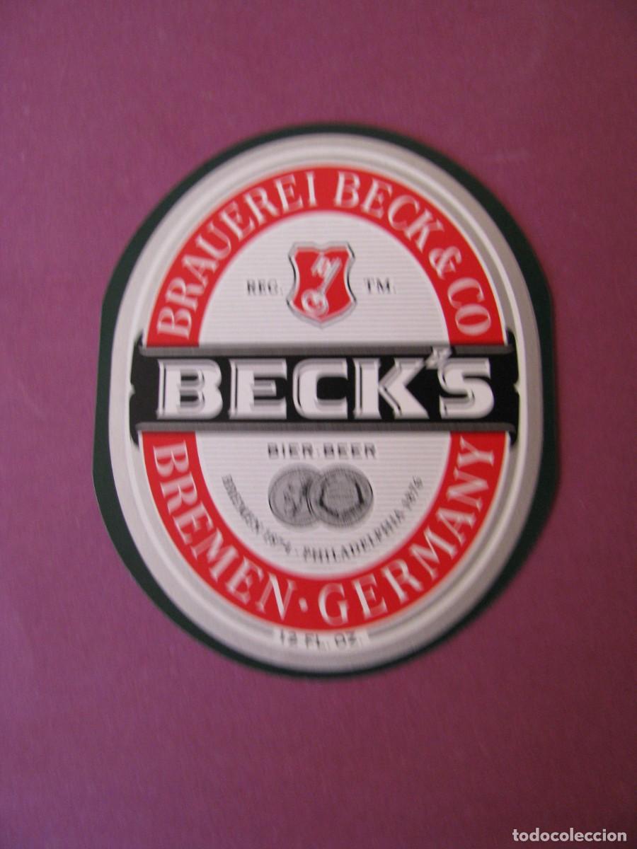 Etiquetas antiguas: ETIQUETA DE CERVEZA BECKS - Foto 1