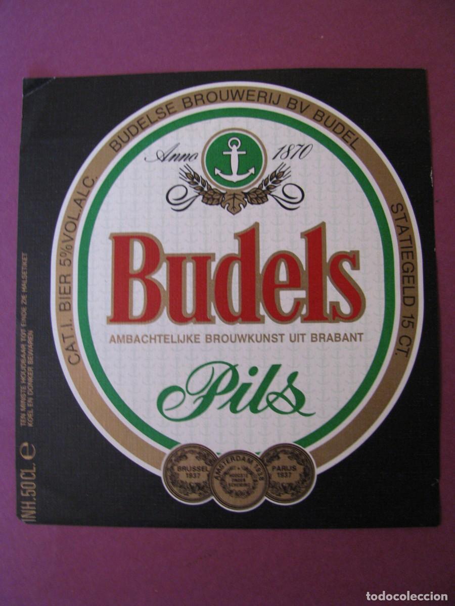Etiquetas antiguas: ETIQUETA DE CERVEZA BUDELS BIER. PAISES BAJOS. PILS 50CL