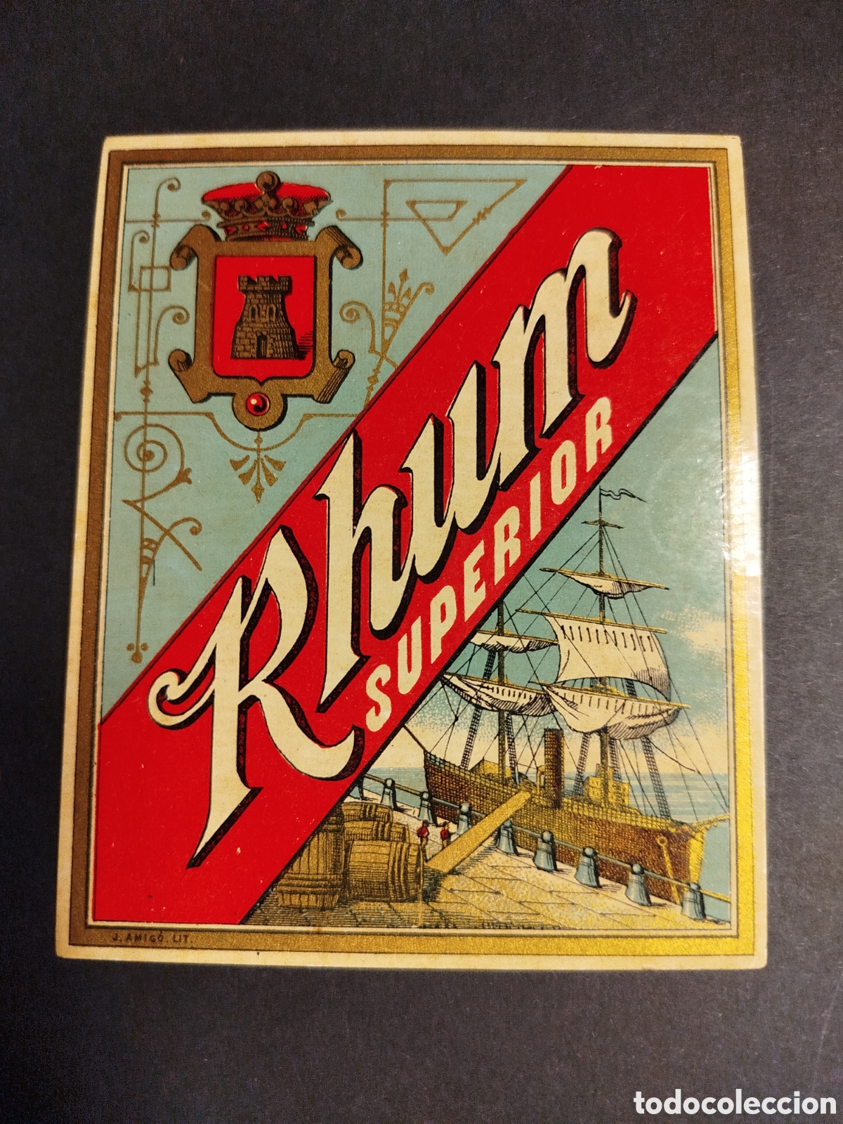 Etiquetas antiguas: ETIQUETA ANTIGUA RHUM SUPERIOR