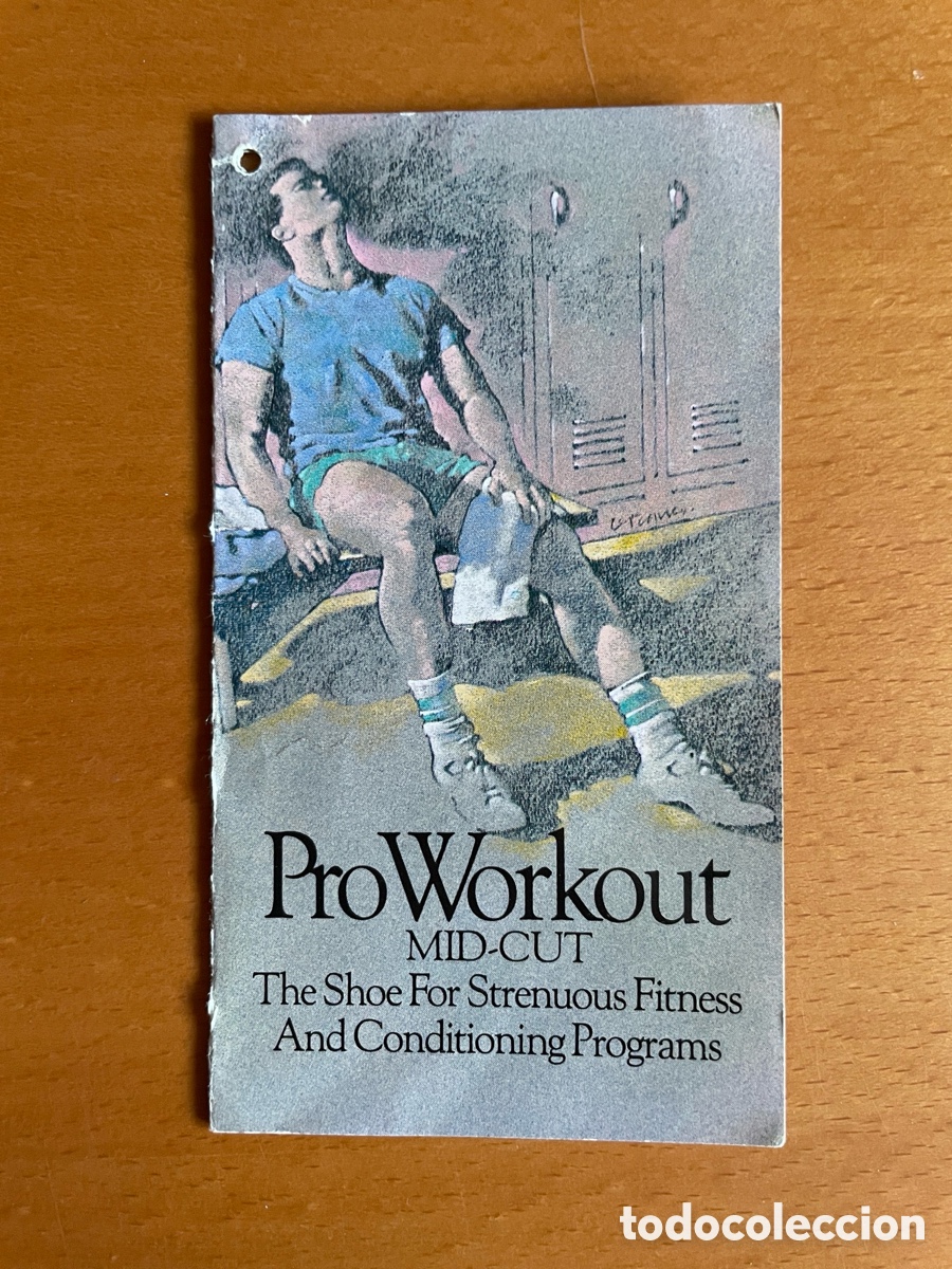 Etiquetas antiguas: Etiqueta Reebok Pro Workout Mid-Cut &ndash; &copy; 1986 &ndash; Publicidad deportiva vintage