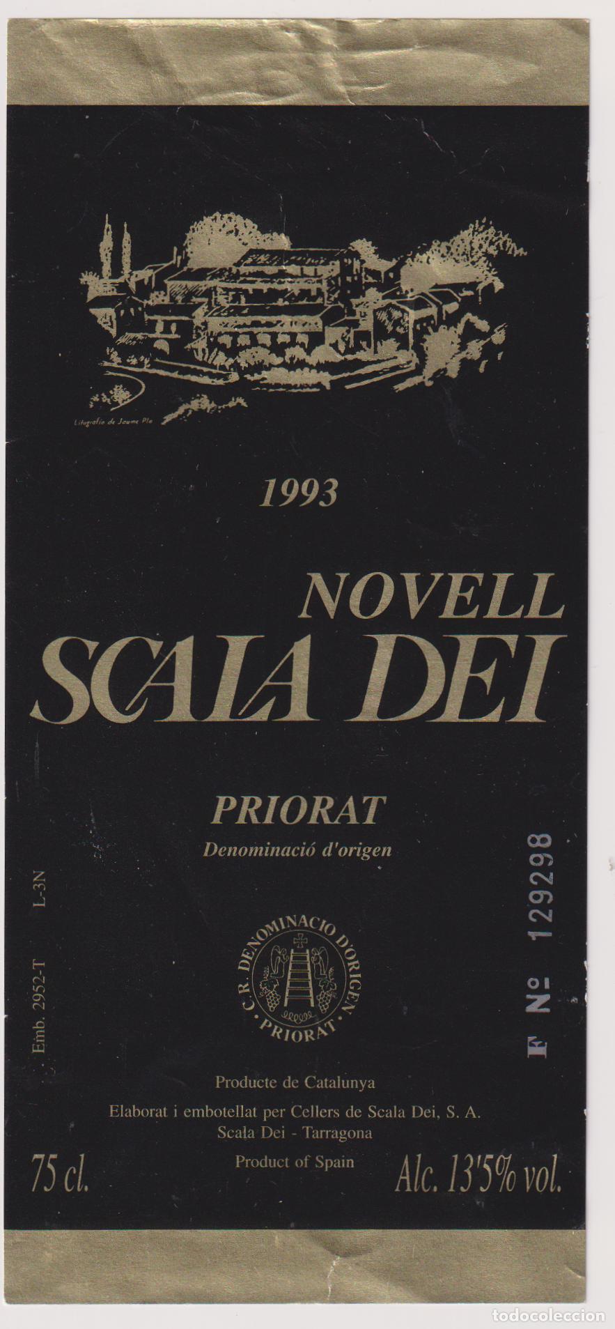 Etichette antiche: ETIQUETA DE VINO NOVELL SCALA DEI - PRIORAT D.O. - 1993