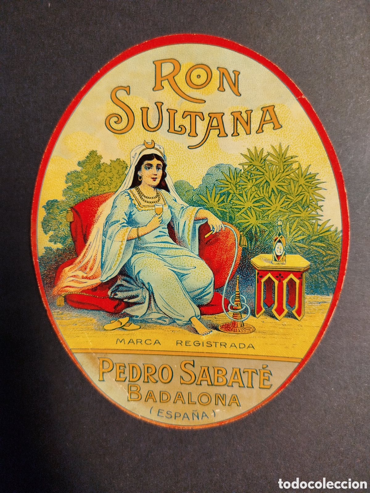 Etiquetas antiguas: ETIQUETA RON SULTANA PEDRO SABAT&Eacute;