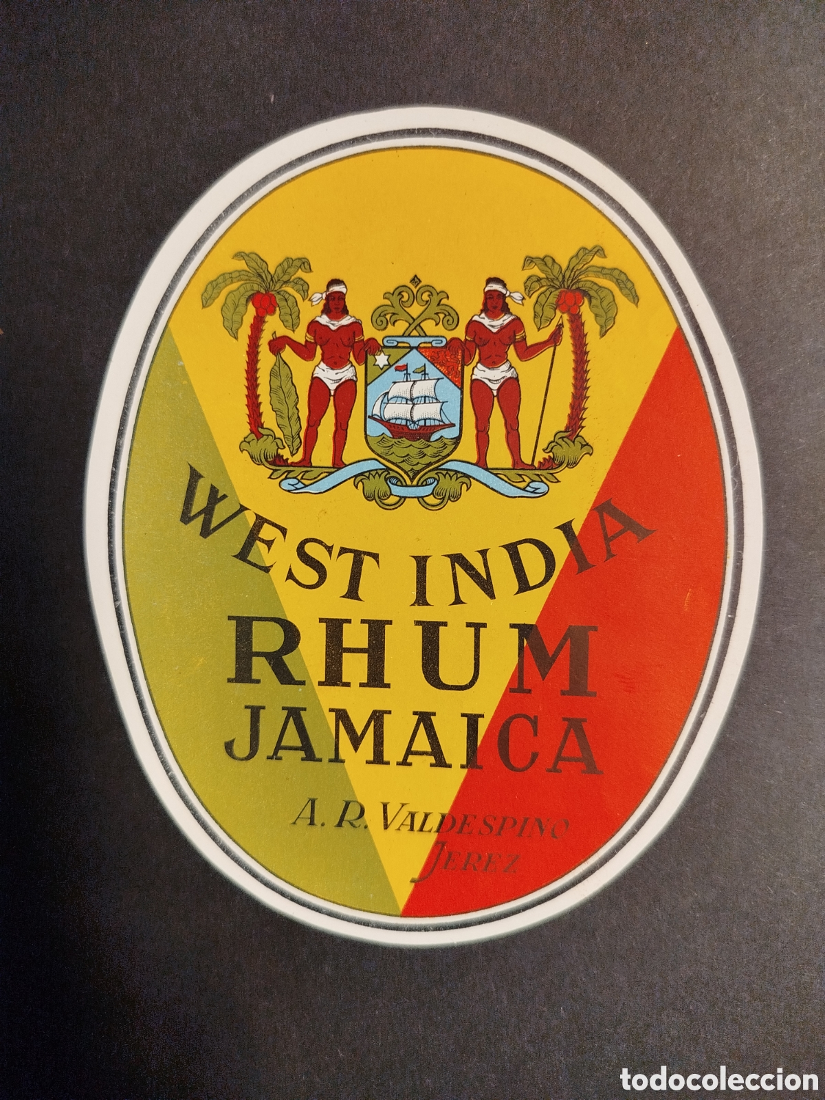 Old Labels: ETIQUETA WEST INDIA RHUM JAMAICA VALDESPINO JEREZ