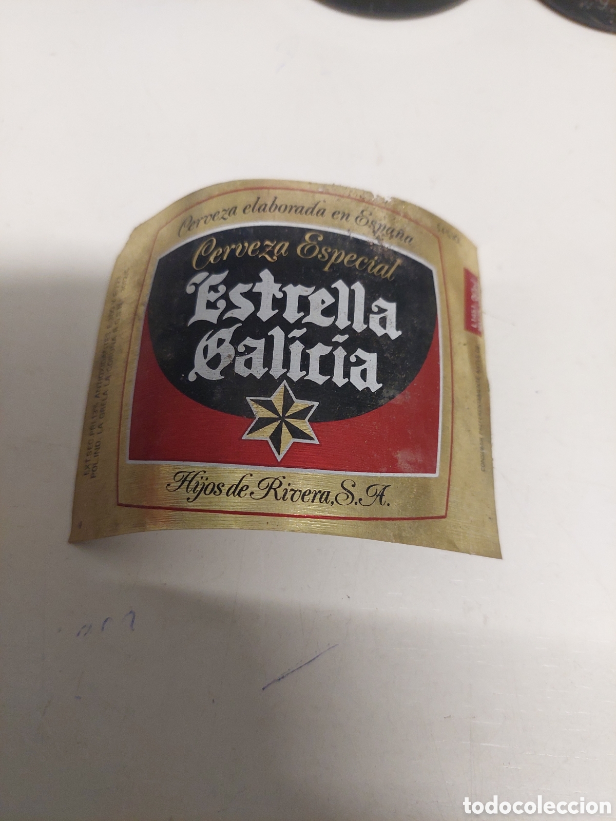 Etiquetas antiguas: ETIQUETA ESTRELLA GALICIA VINTAGE CERVEZA ESPECIAL HIJOS RIVERA S A 30 CL
