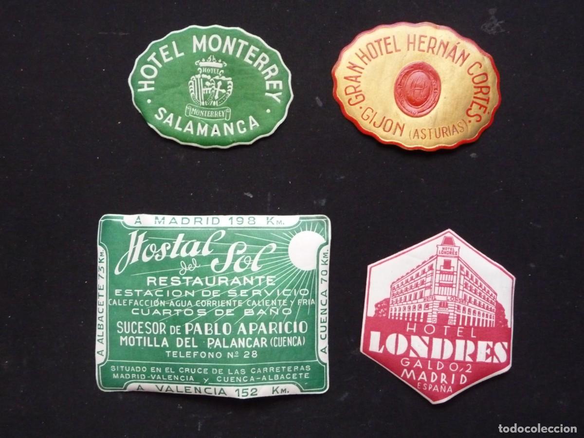 Etiquetas antiguas: LOTE DE 20 ETIQUETAS DE PUBLICIDAD DE HOTELES, RESTAURANTES, ETC...