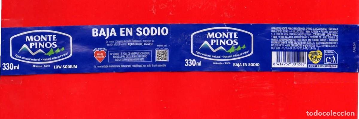 Etichette antiche: ETIQUETA AGUA MONTE PINOS 0,33 L (2026)