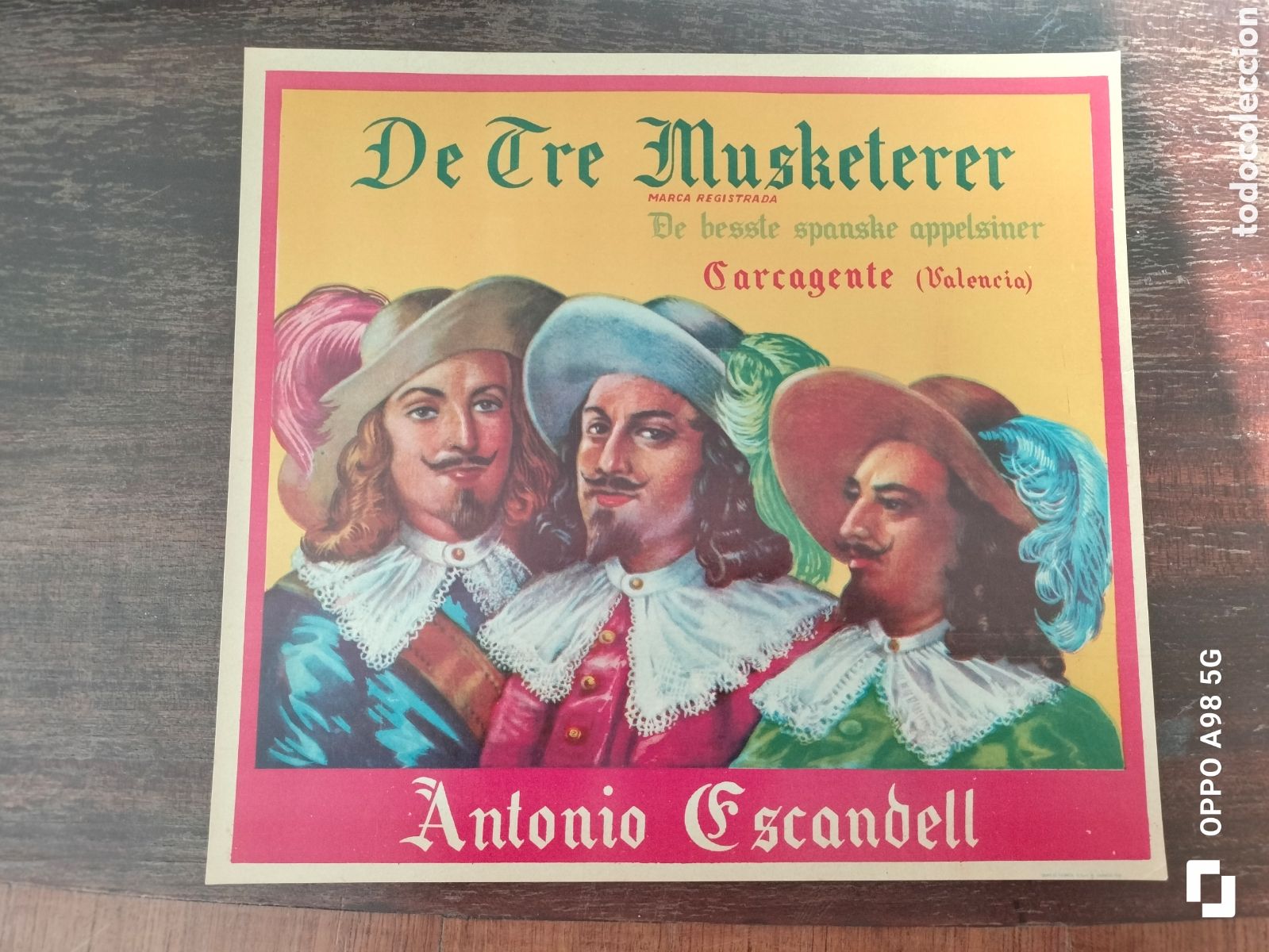 Old Labels: Etiquetas de naranjas De tre Musketerer Antonio Escandell Carcagente