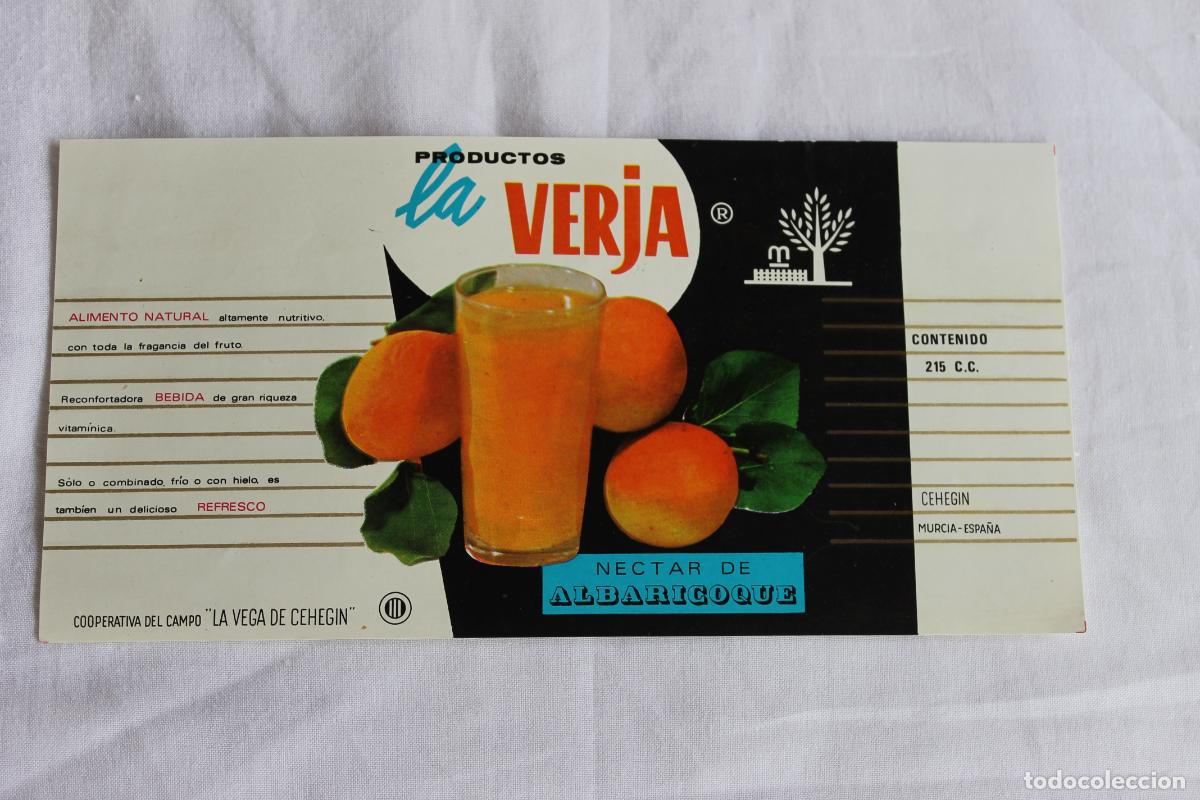 Old Labels: LA VERJA NECTAR DE ALBARICOQUE CEHEGIN MURCIA