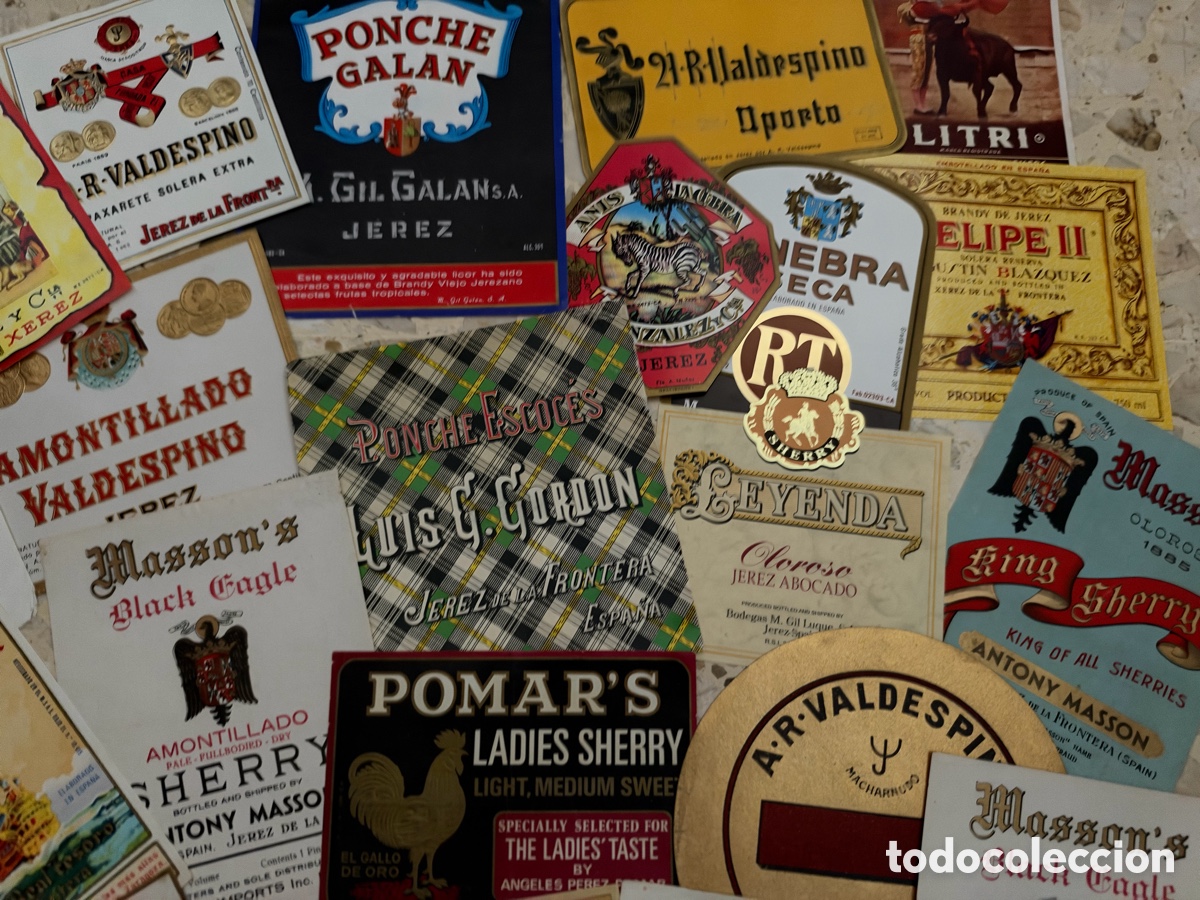 Etiquetas antiguas: Lote etiquetas vinos jerez - Foto 4