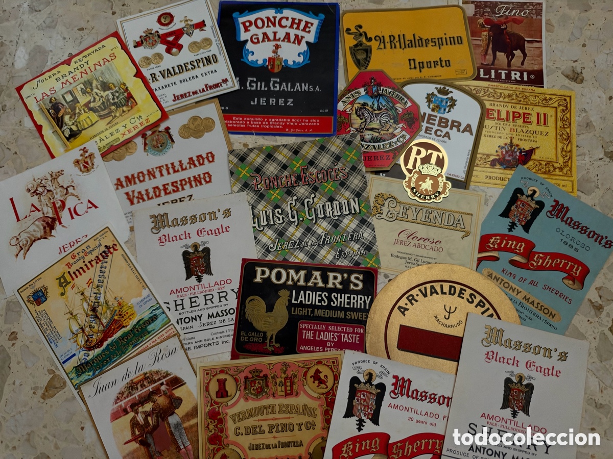 Etichette antiche: Lote etiquetas vinos jerez