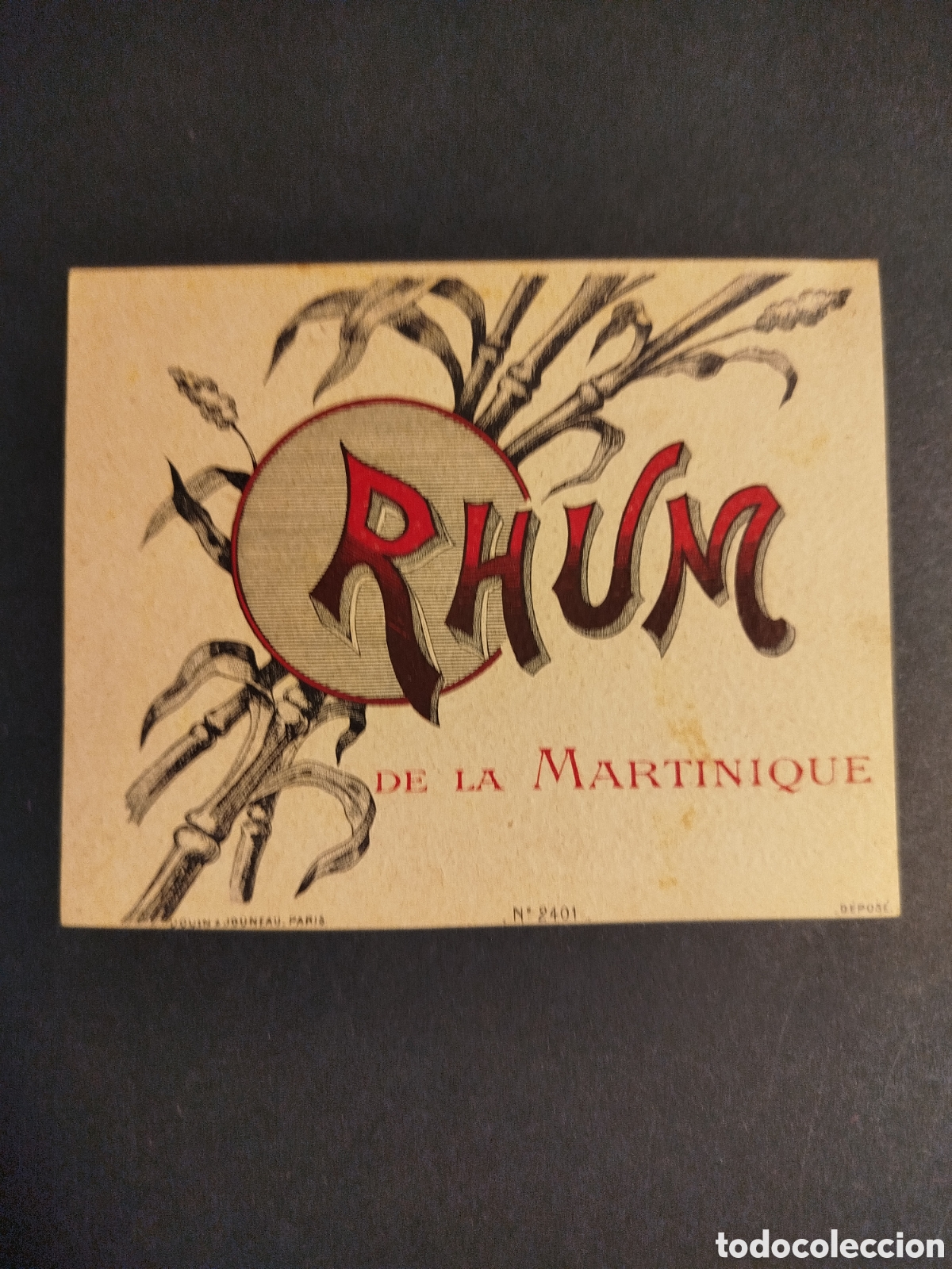 Alte Etiketten: ETIQUETA ANTIGUA RHUM DE LA MARTINIQUE