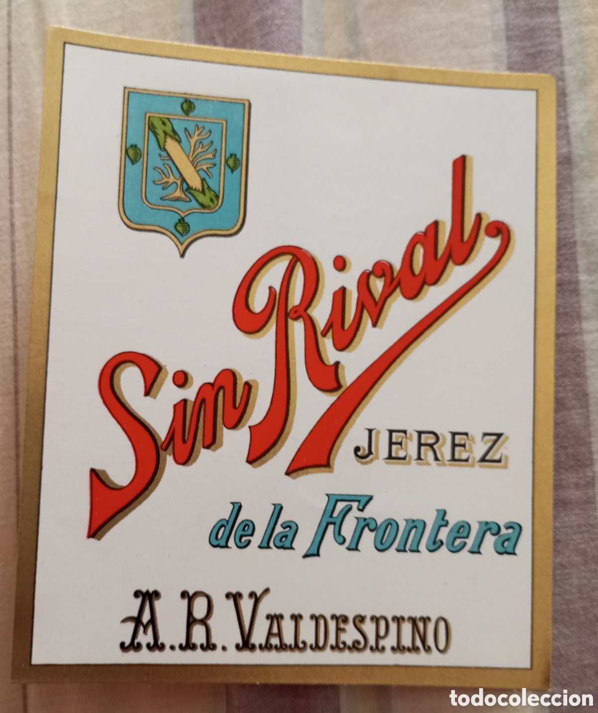 Old Labels: Etiqueta sin rival A.R. valdespino Jerez
