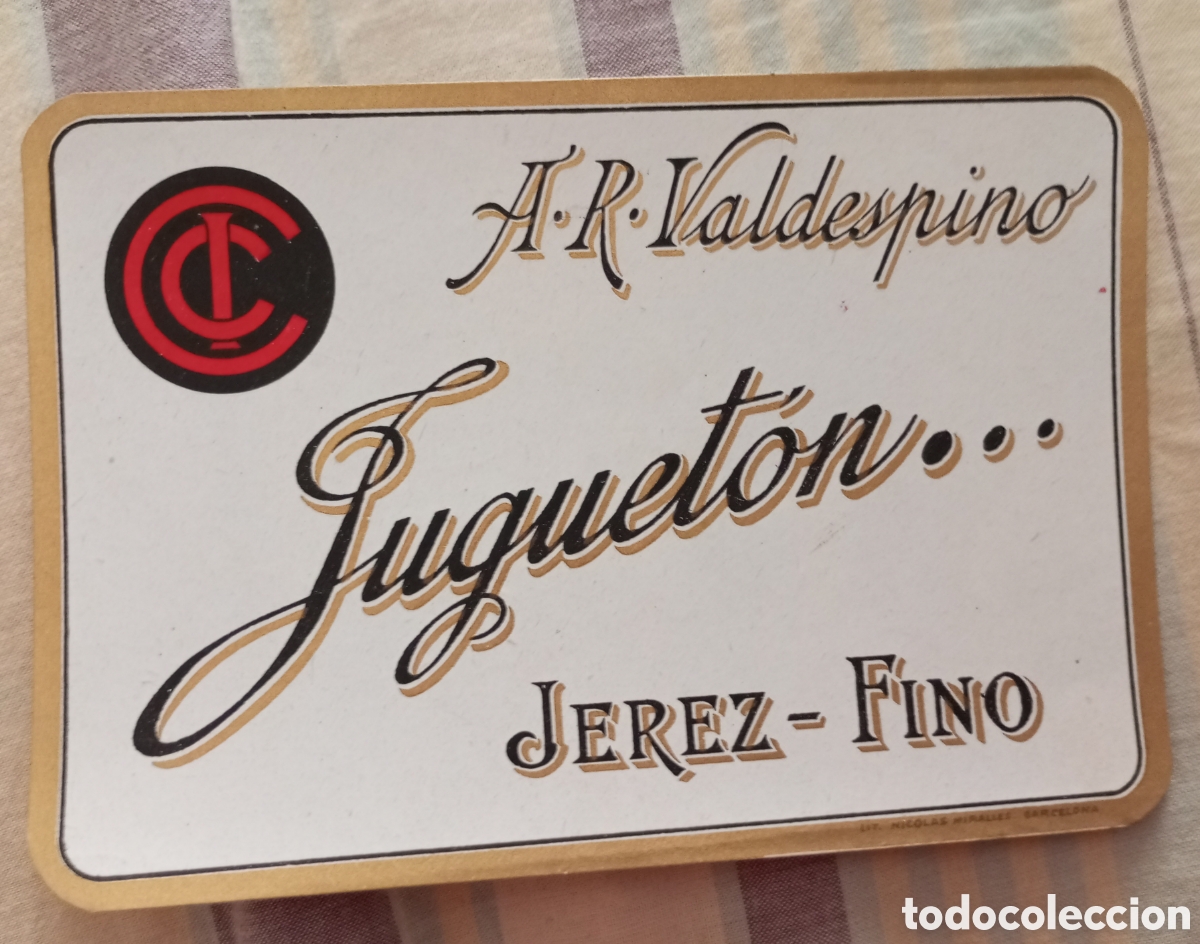 Etichette antiche: Etiqueta A.R. valdespino Juguet&oacute;n Jerez
