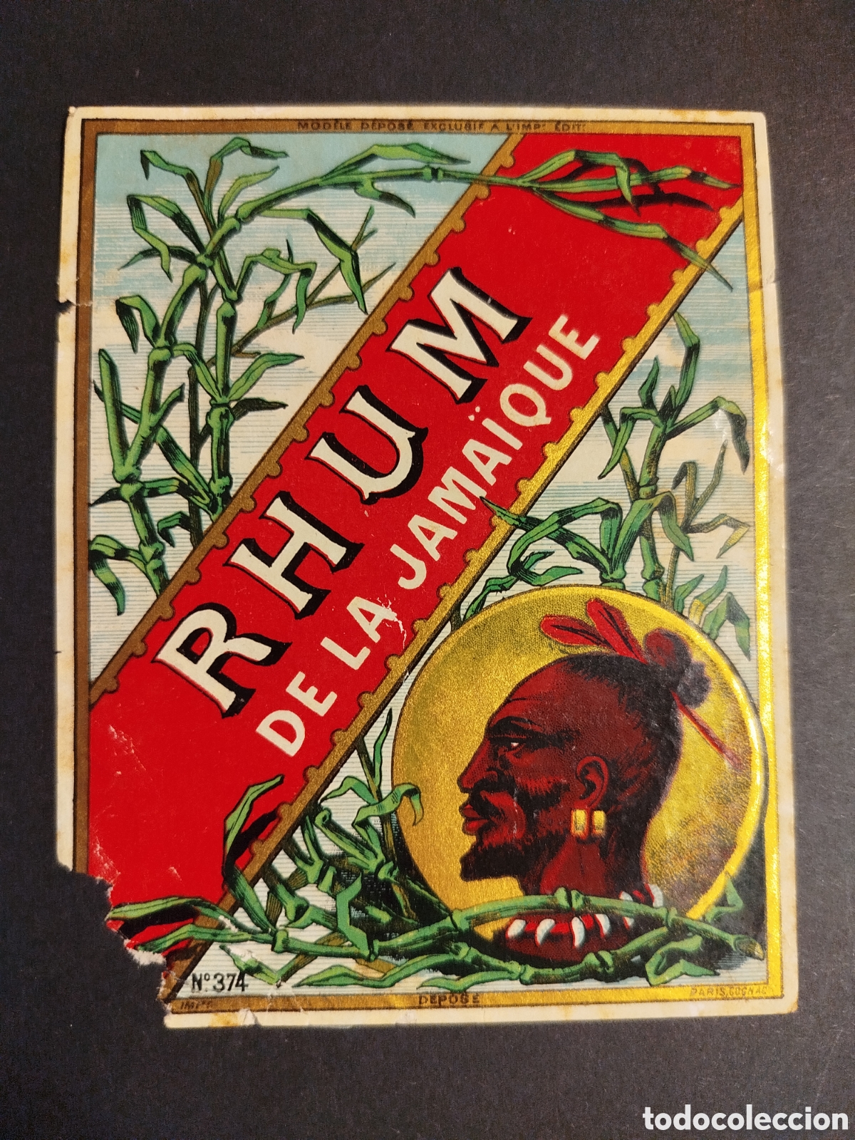 Etichette antiche: ETIQUETA ANTIGUA RHUM DE LA JAMAIQUE PAR&Iacute;S