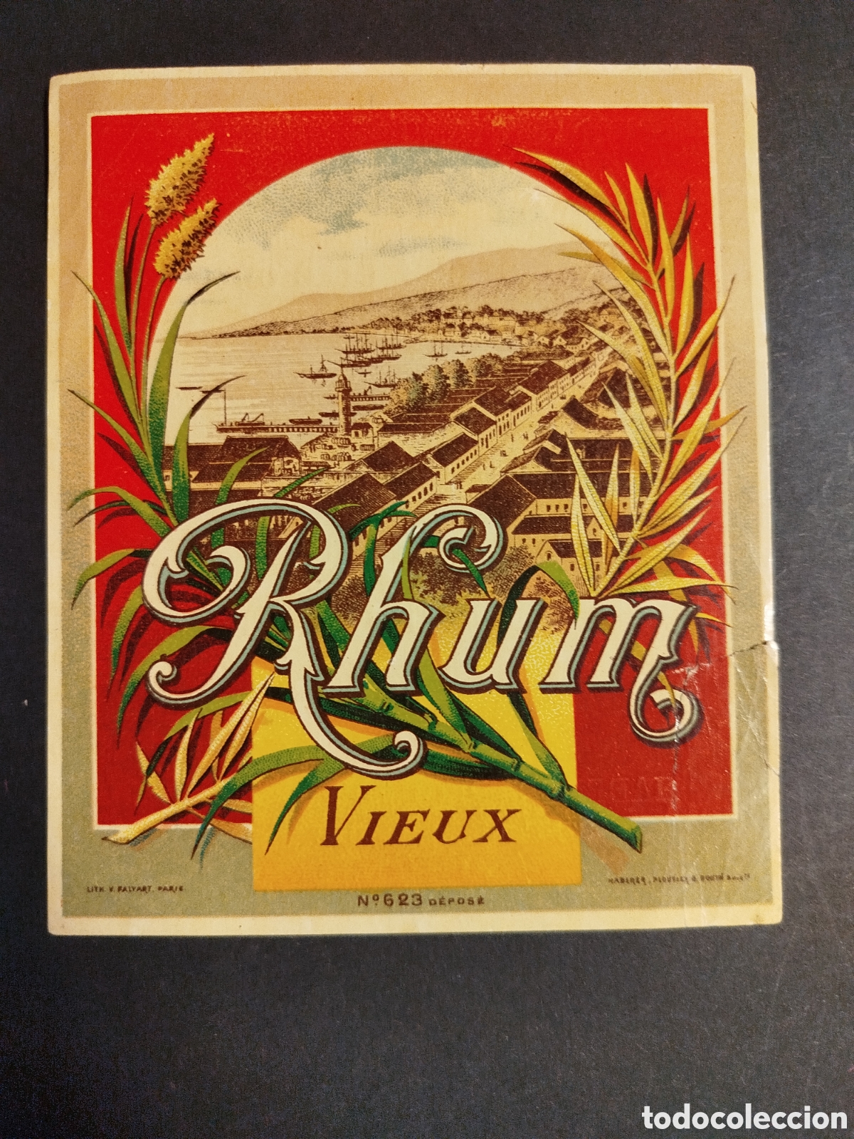 Etichette antiche: ETIQUETA ANTIGUA RHUM VIEUX MUESTRA PAR&Iacute;S