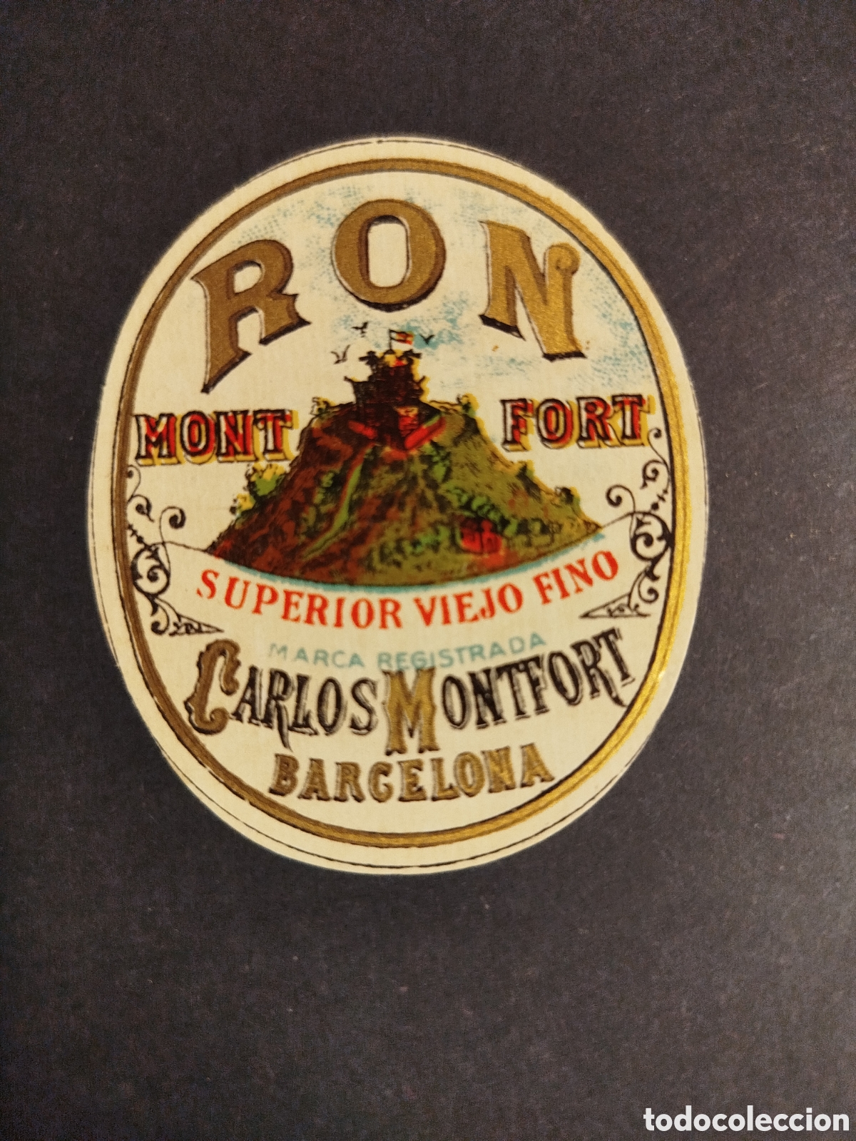 Etiquetas antiguas: ETIQUETA ANTIGUA RON MONFORT