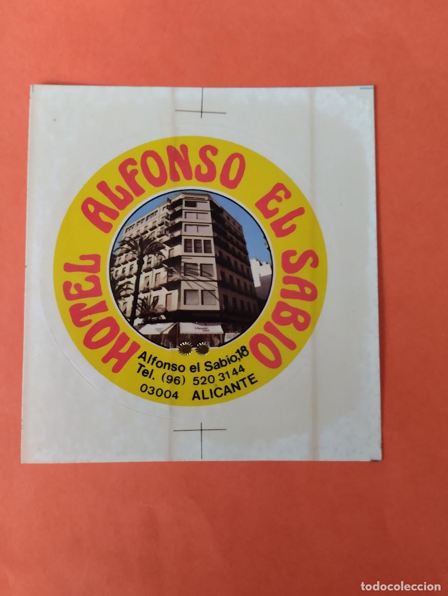 Old Labels: ETIQUETA PEGATINA HOTEL- Alicante - HOTEL ALFONSO EL SABIO