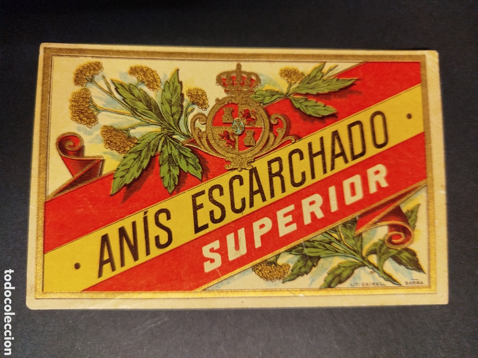Etiquetas antiguas: ETIQUETA ANTIGUA AN&Iacute;S ESCARCHADO SUPERIOR