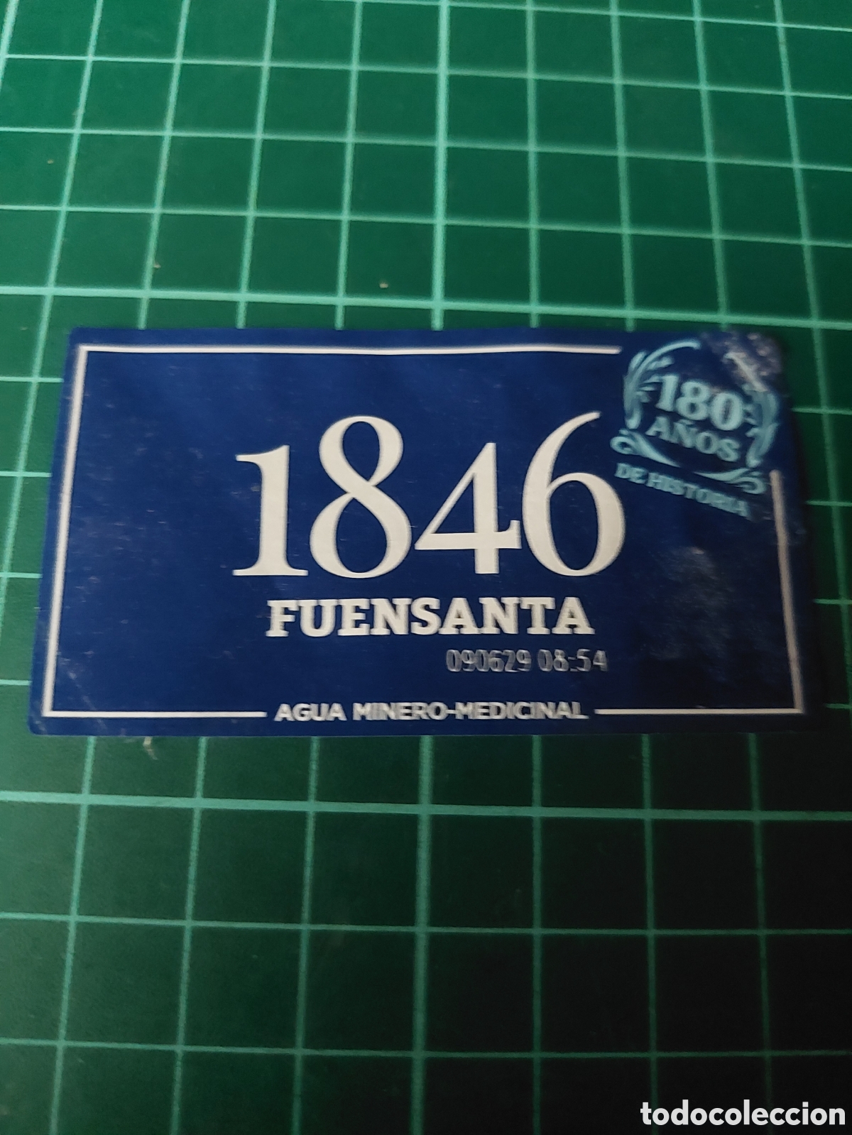 Etiquetas antiguas: ETIQUETA 1846 FUENSANTA AGUA MINERAL NATURAL ESPA&Ntilde;A