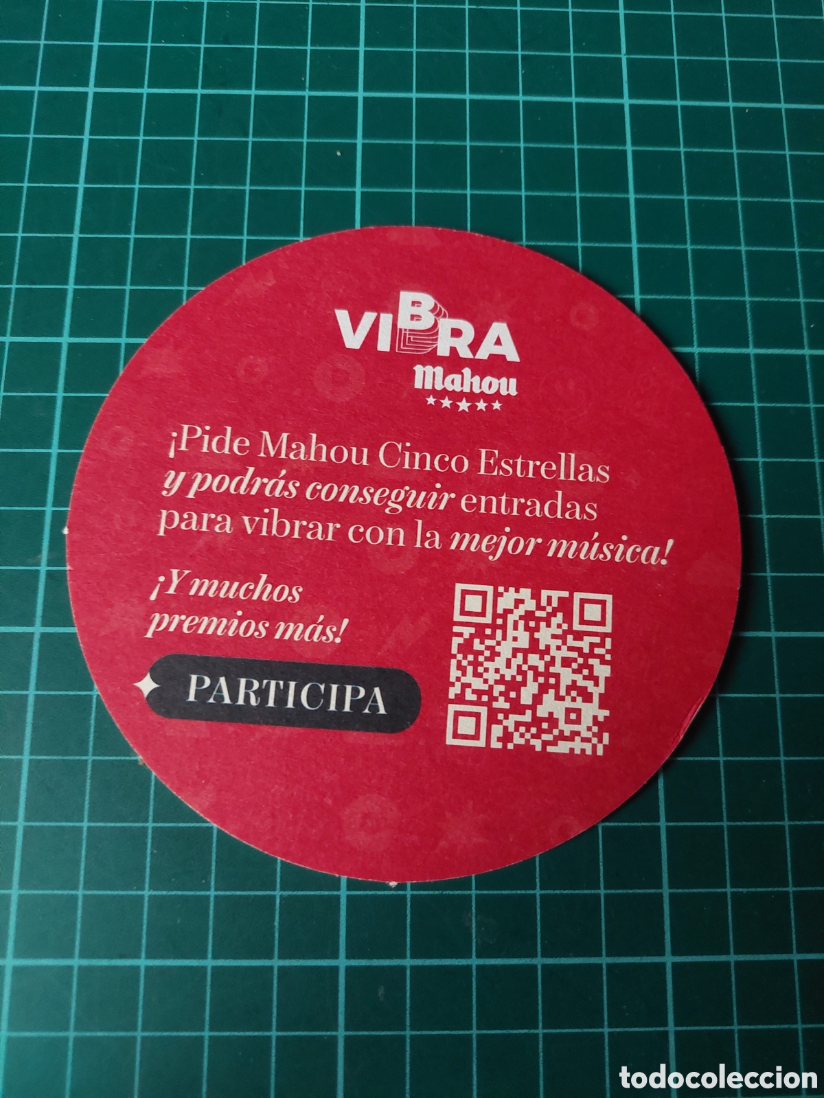 Etiquetas antiguas: POSAVASOS CONCURSO CERVEZA MAHAU VIBRA