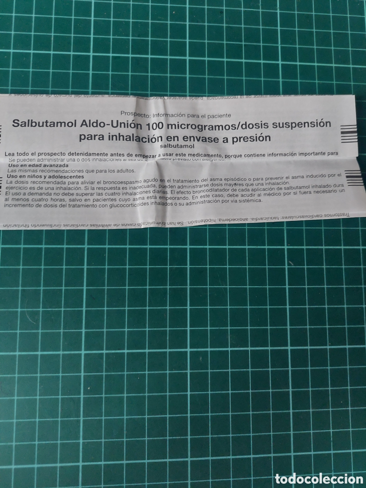 Etiquetas antiguas: PR&Oacute;SPETO MEDICAMENTOS SALBUTAMOL AUDO UNION 100