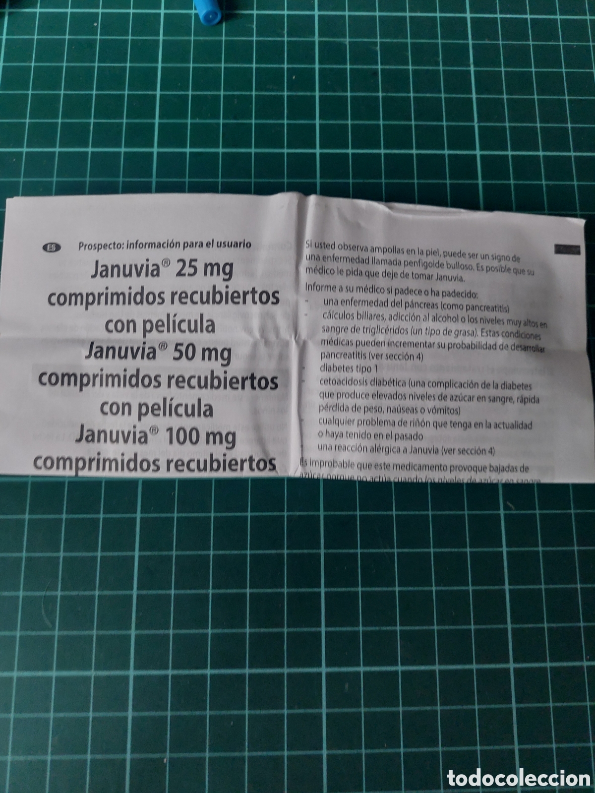 Etiquetas antiguas: PR&Oacute;SPETO MEDICAMENTOS JANUVIA 25 MG