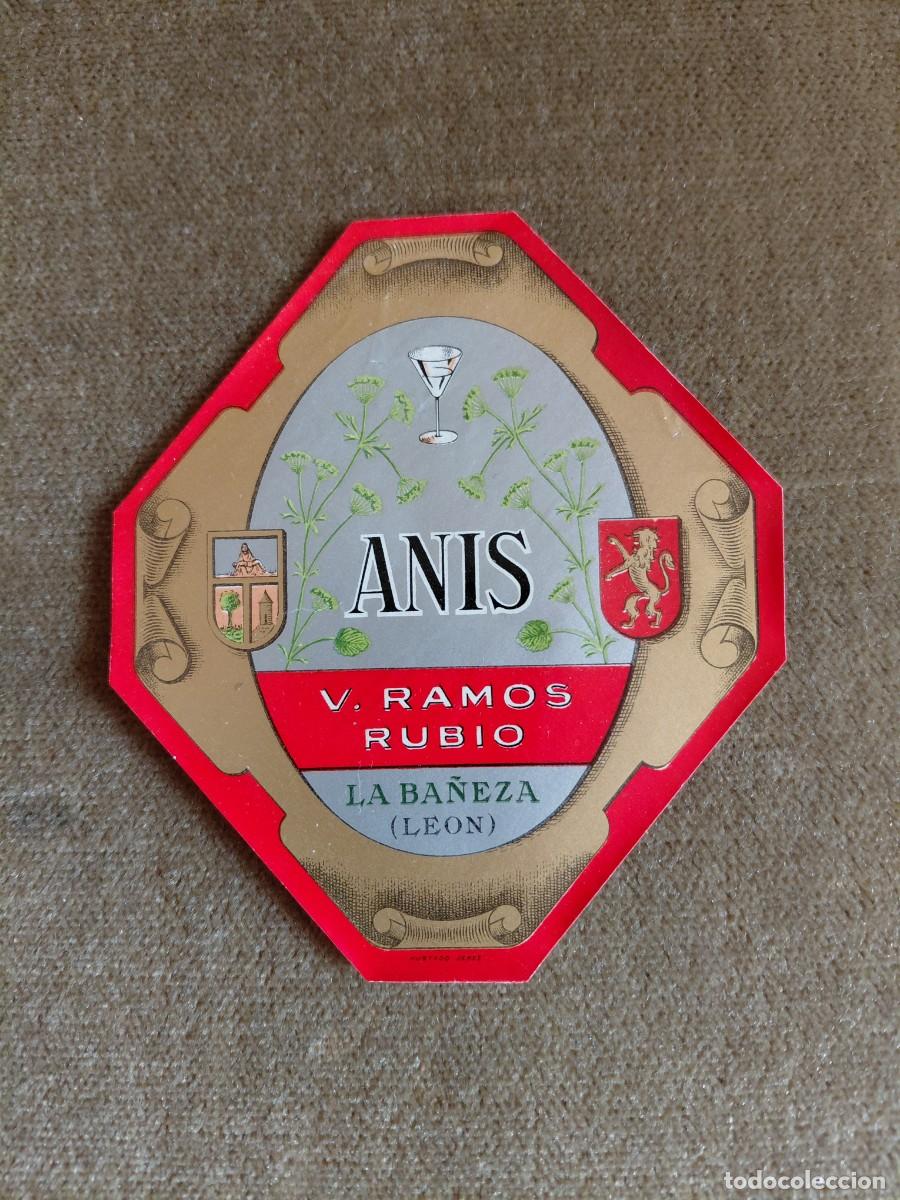 Etiquetas antiguas: MUY RARA ETIQUETA DE ANIS V. RAMOS RUBIO