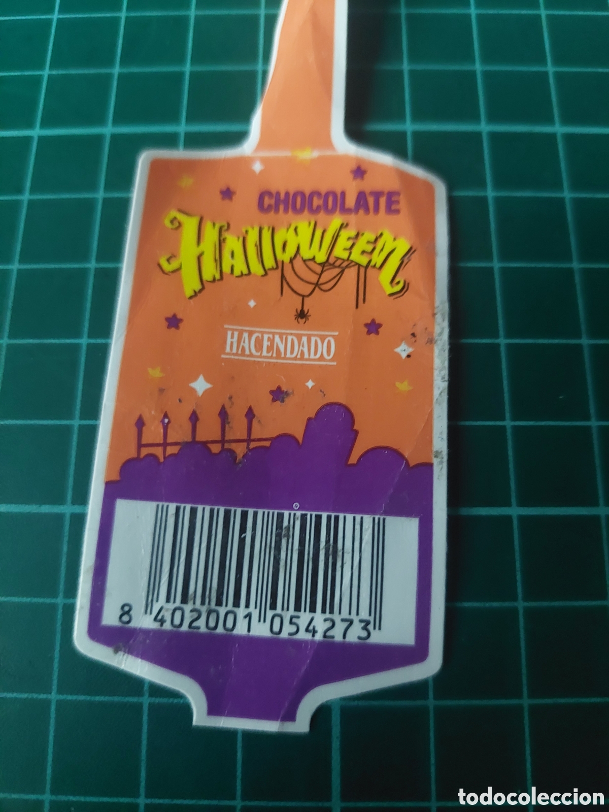 Etiquetas antiguas: Chocolate etiqueta halloween hacendado