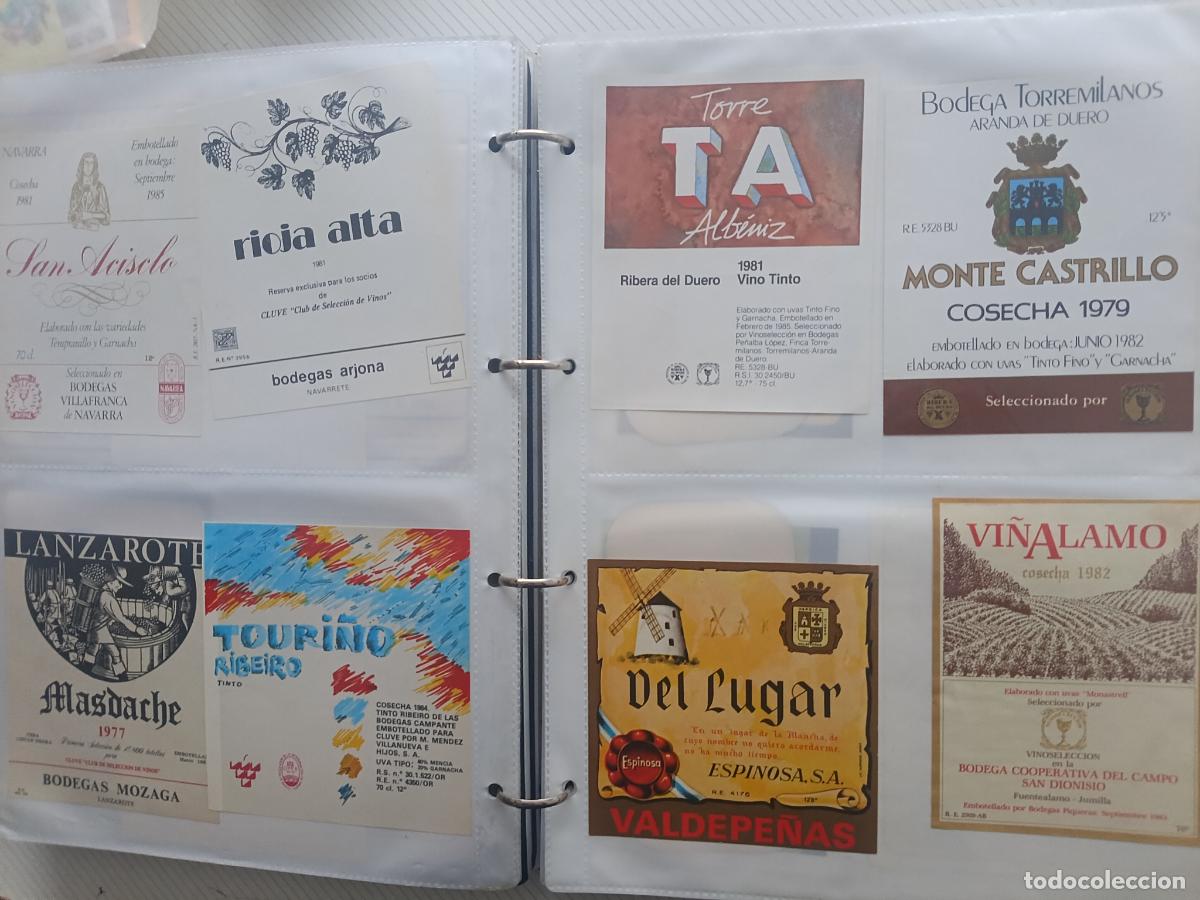 Etiquetas antiguas: 8 etiquetas de vino. Riberio, Aranda de Duero, Torre Alb&eacute;niz, Rioja alta