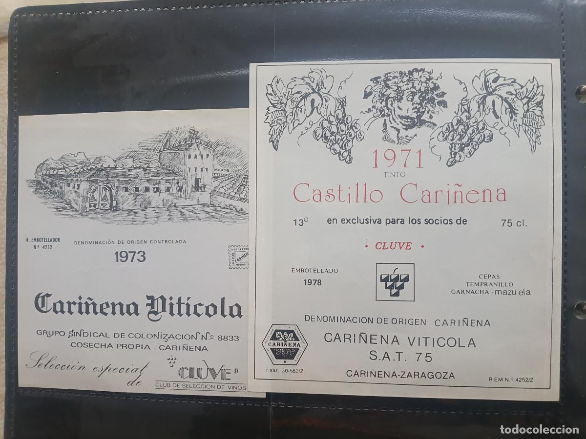 Etiquetas antiguas: Cari&ntilde;ena. 2 etiquetas - Foto 1