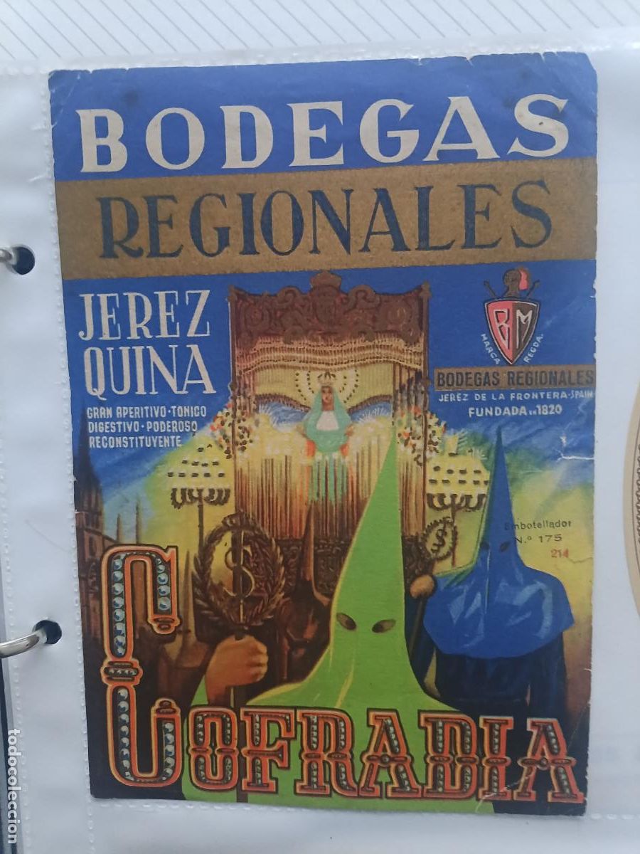 Etiquetas antiguas: Bodegas Regionales. Jerez. Quina - Foto 1