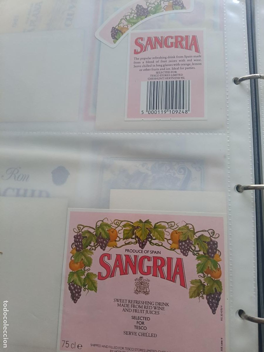 Etiquetas antiguas: Sangria. Conjunto de etiquetas - Foto 1