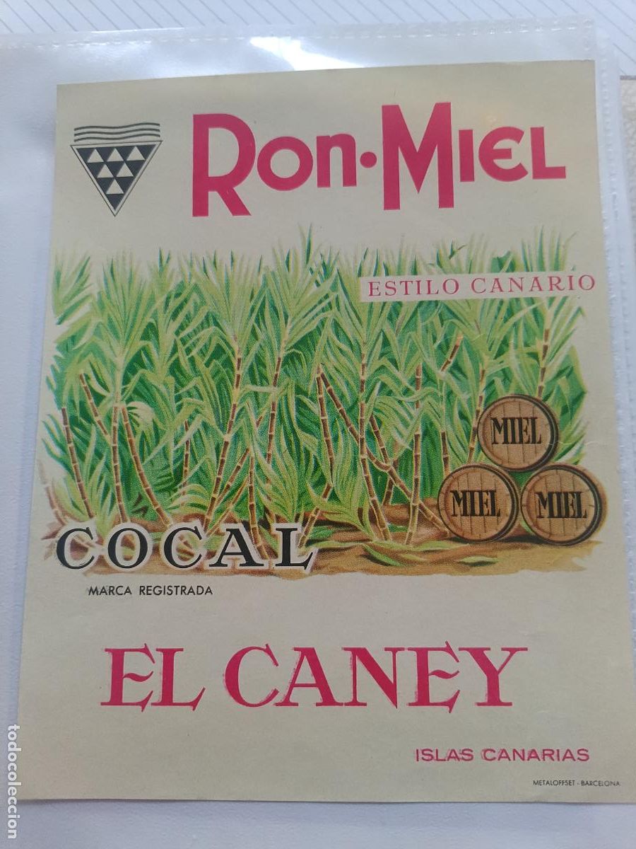 Old Labels: Etiqueta Ron miel COCAL El Caney, Canarias