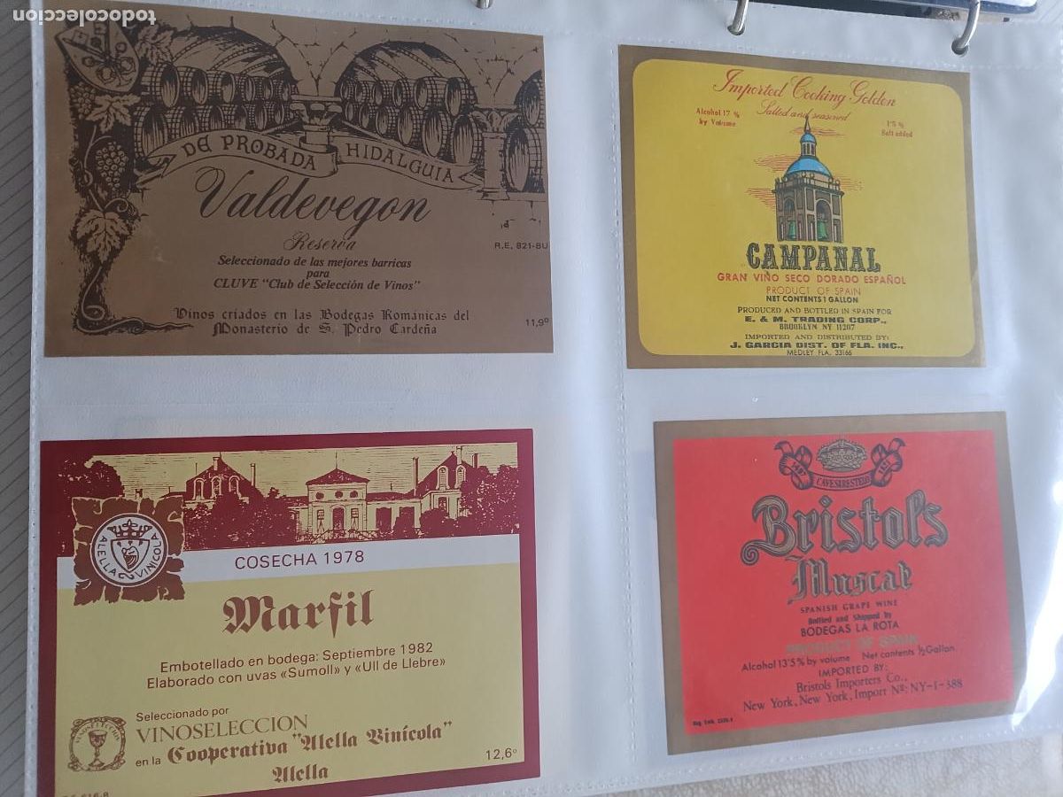 Etiquetas antiguas: 4 etiquetas de vino diferentes - Foto 1