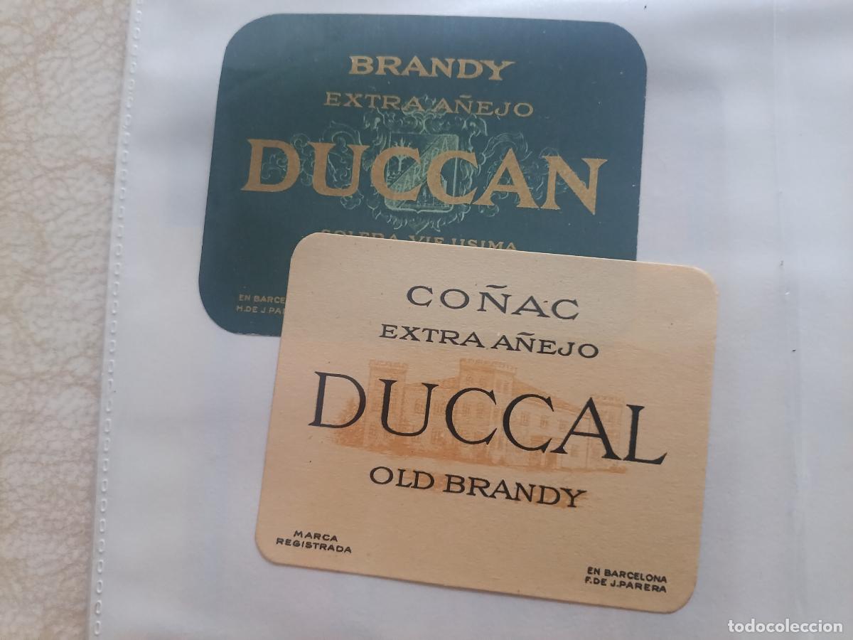 Etiquetas antiguas: Co&ntilde;ac DUCCAL, DUCCAN. 2 etiquetas - Foto 1