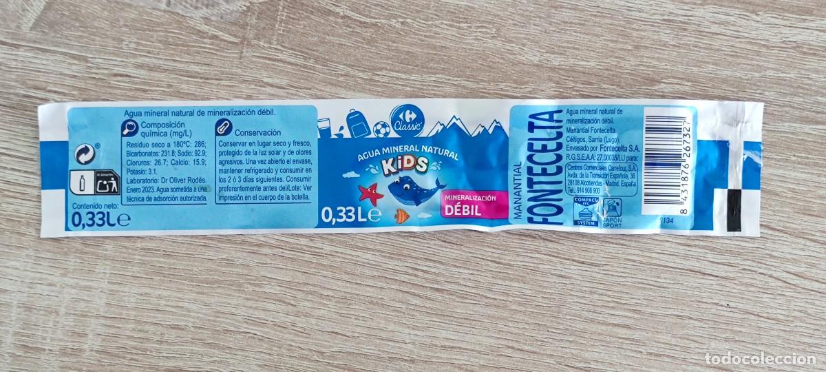 Etiquetas antiguas: ETIQUETA AGUA - FONTECELTA KIDS - 9134 - LUGO