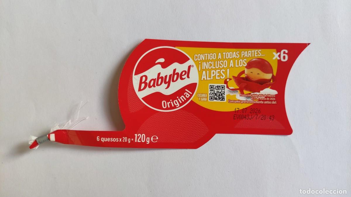 Etiquetas antiguas: ETIQUETA QUESO MINI BABYBEL - X6 - 7606 3086 - &iexcl;INCLUSO A LOS ALPES!