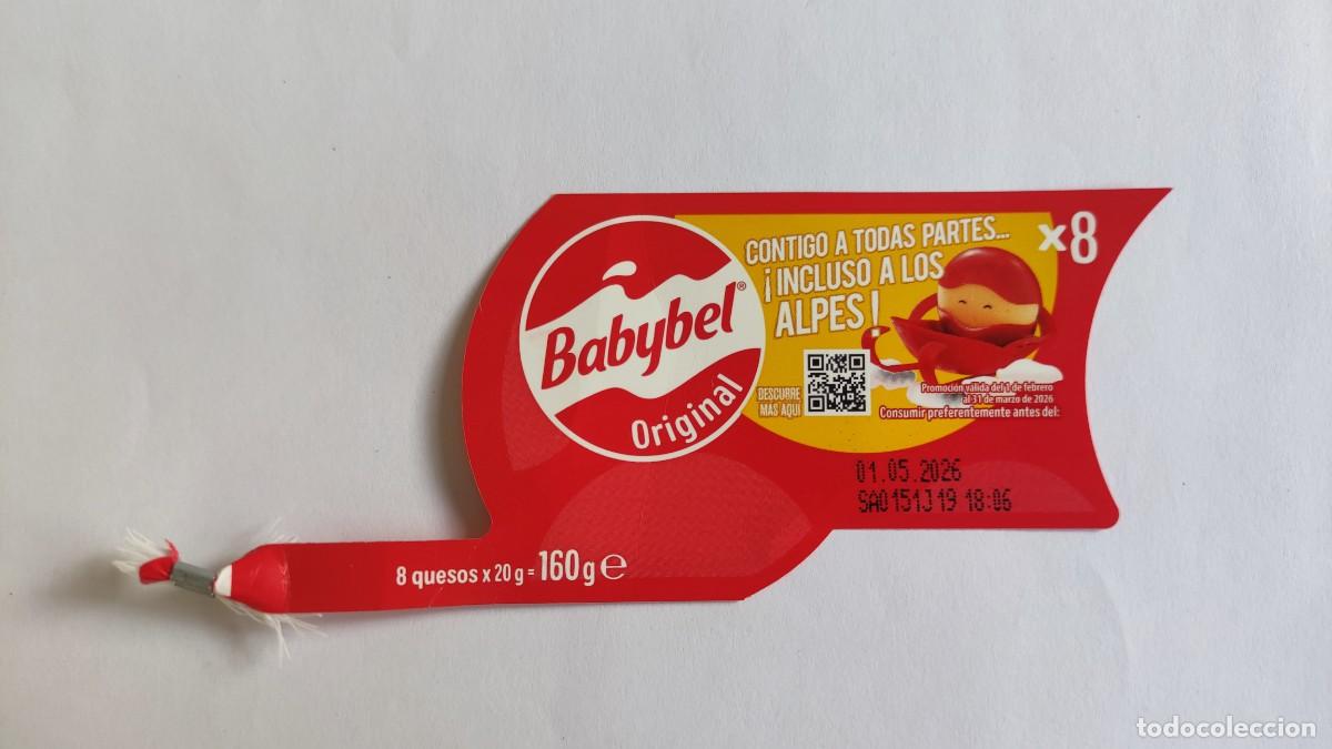 Etiquetas antiguas: ETIQUETA QUESO MINI BABYBEL - X8 - 7606 3110 - &iexcl;INCLUSO A LOS ALPES!