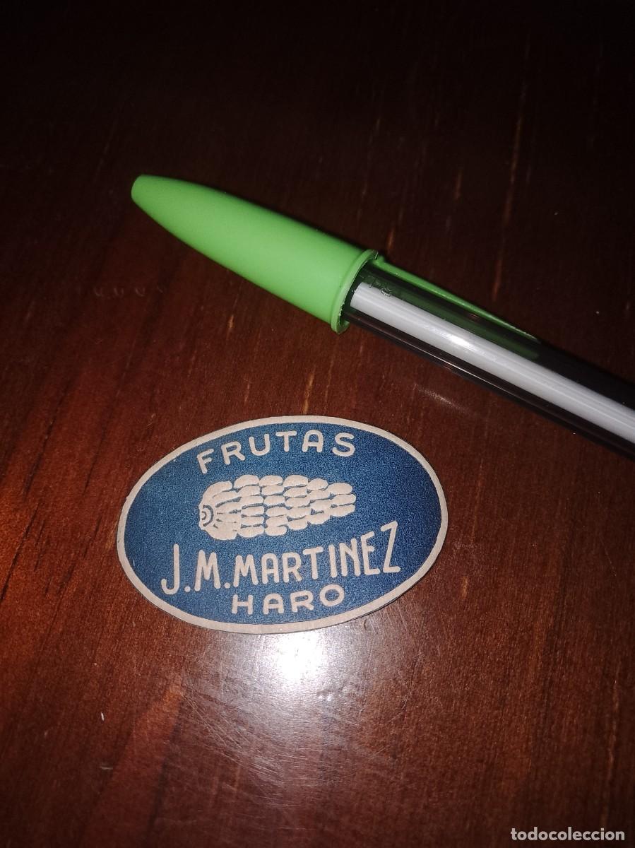 Etiquetas antiguas: Etiqueta a&ntilde;os 30,40,frutas j.m. Mart&iacute;nez Haro,