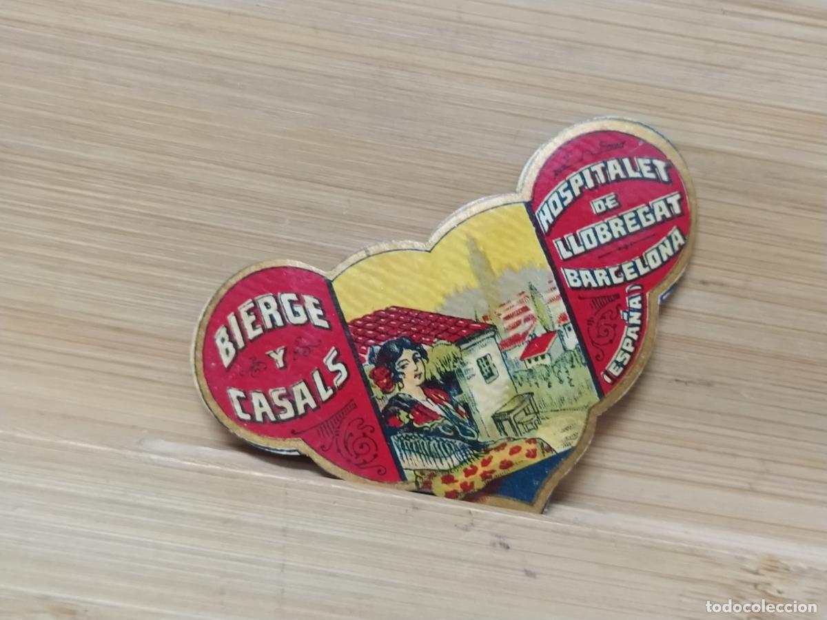 Etiquetas antiguas: HOSPITALET DE LLOBREGAT - BIERGE Y CASALS - ETIQUETA ANTIGUA - 81